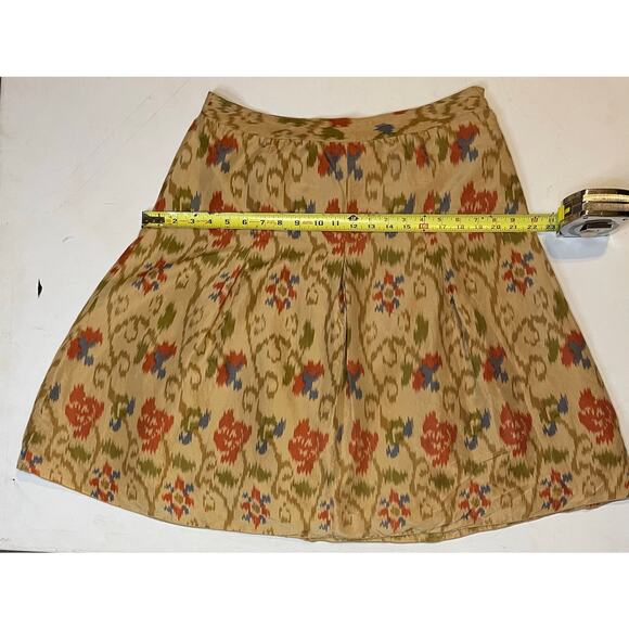J. Jill 100% Silk Southwest Ikat Skirt Sz 12 A-Line Boho Desertcore EUC Boho - Picture 5 of 10